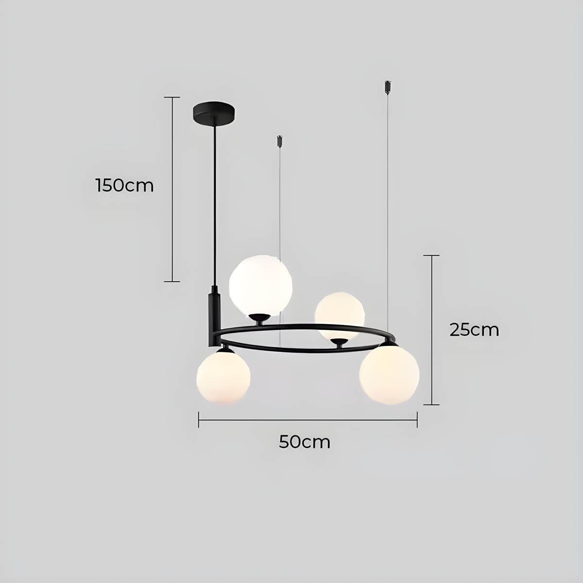 Haddon Drop Glass Chandelier — gallery image 10