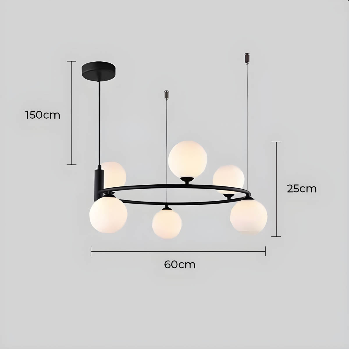 Haddon Drop Glass Chandelier — gallery image 12