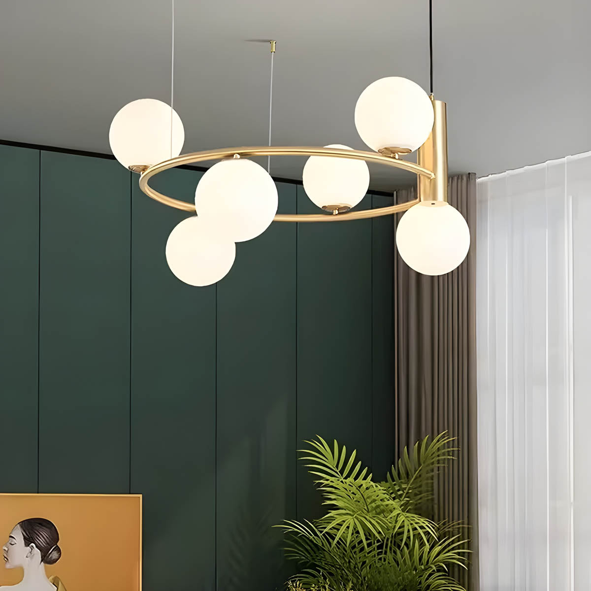 Haddon Drop Glass Chandelier — gallery image 2