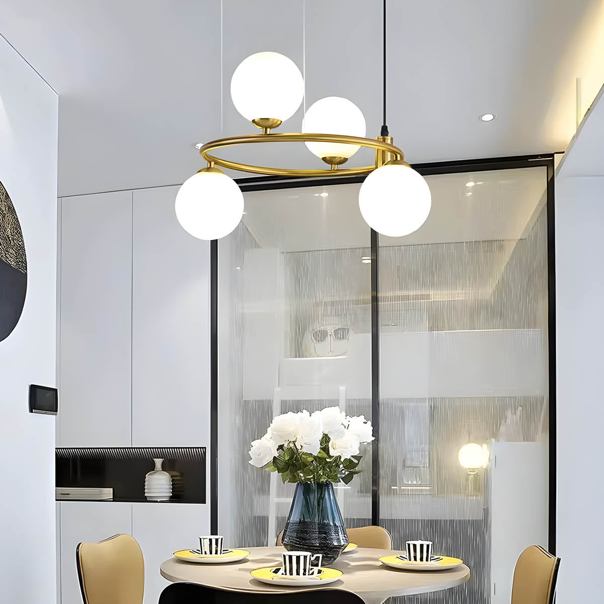 Haddon Drop Glass Chandelier — gallery image 5