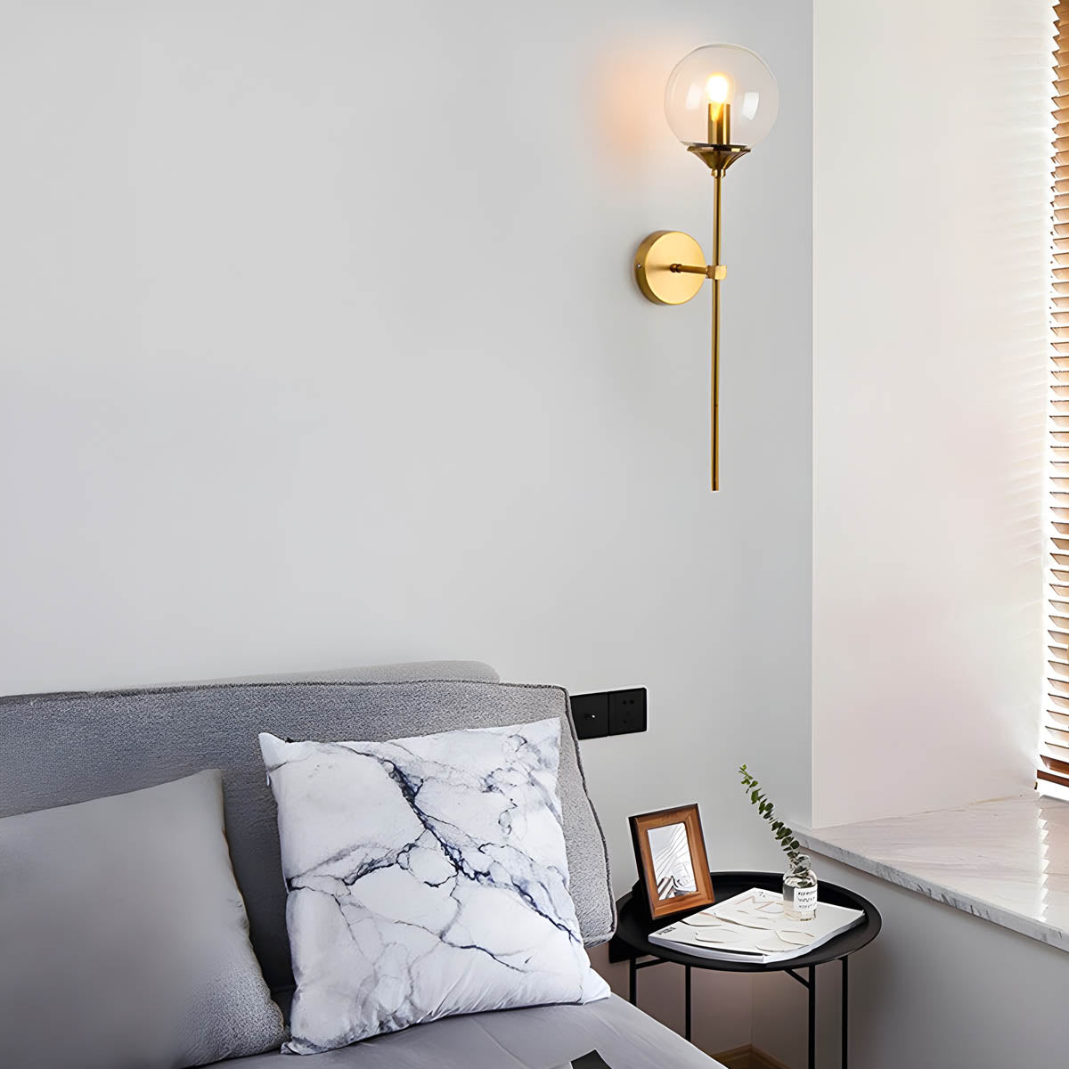 Briarwood Drop Glass Globe Wall Sconce — gallery image 11