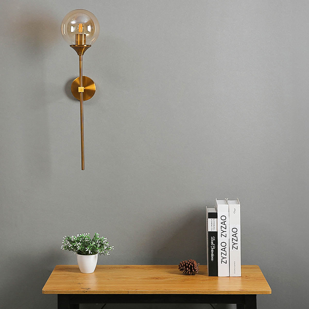 Briarwood Drop Glass Globe Wall Sconce — gallery image 6