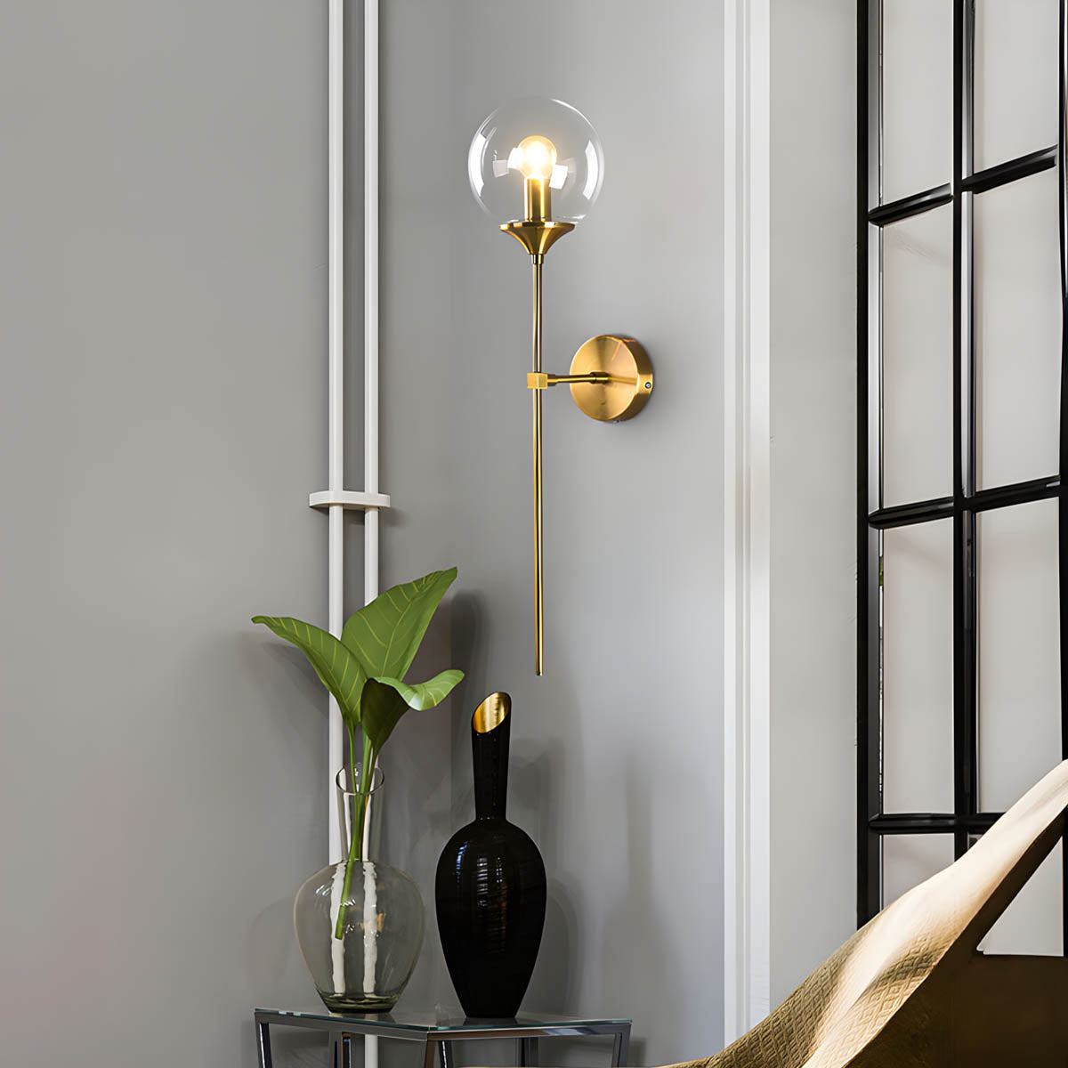 Briarwood Drop Glass Globe Wall Sconce — gallery image 2