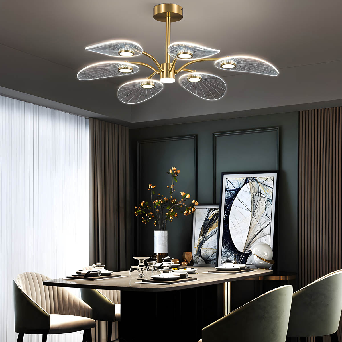 Waverley Drop Acrylic Chandelier — gallery image 6