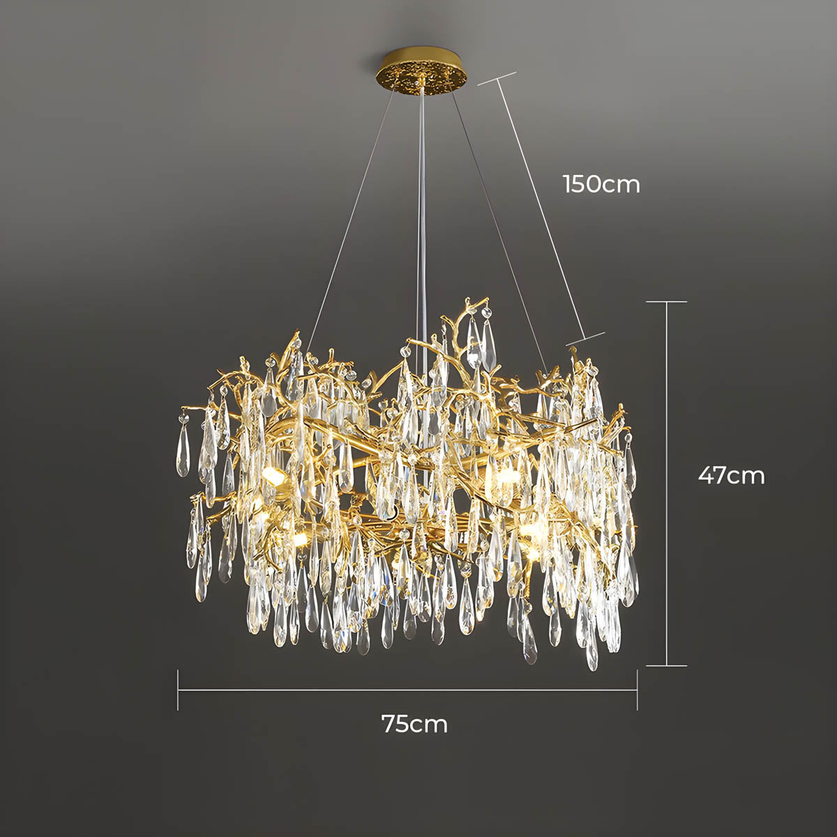 Asterwood Drop Crystal Chandelier — gallery image 15