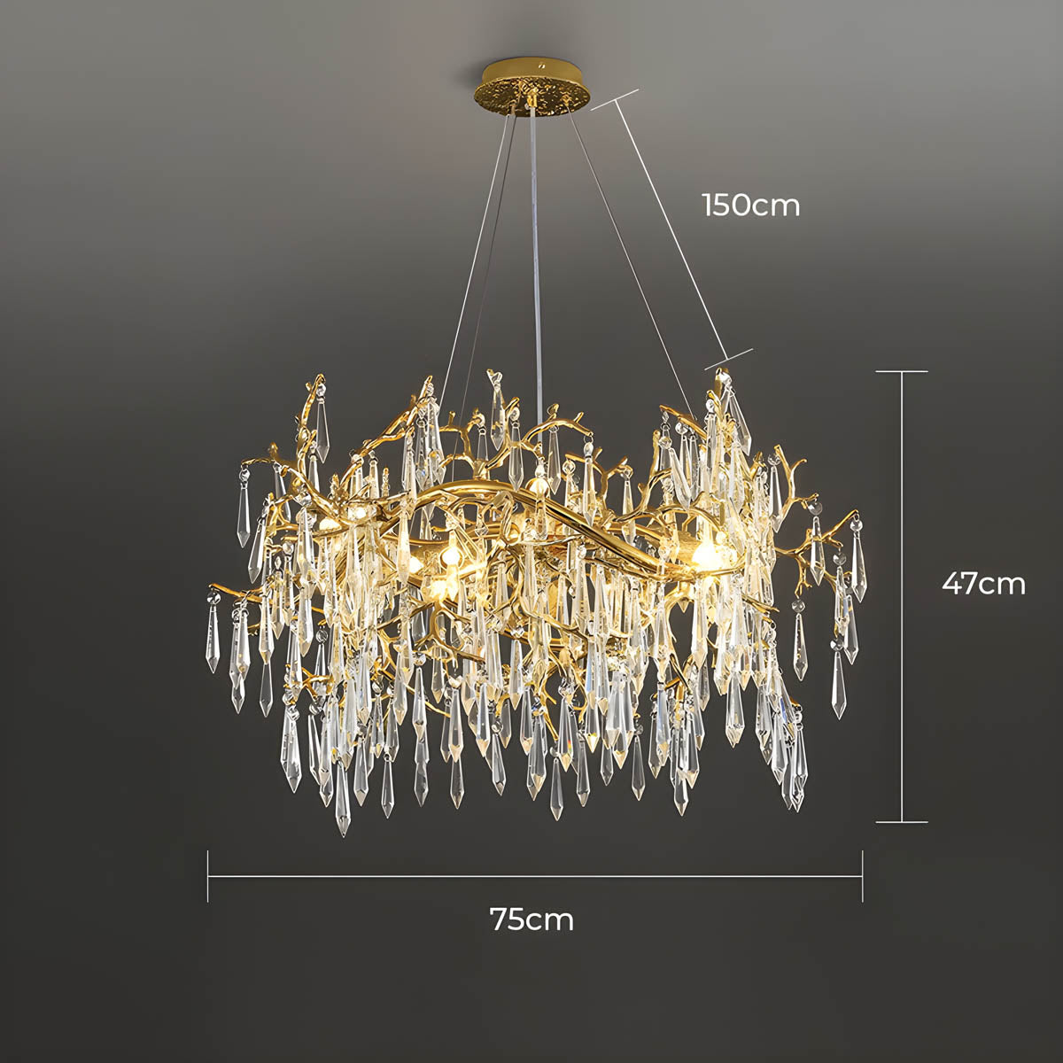 Asterwood Drop Crystal Chandelier — gallery image 13
