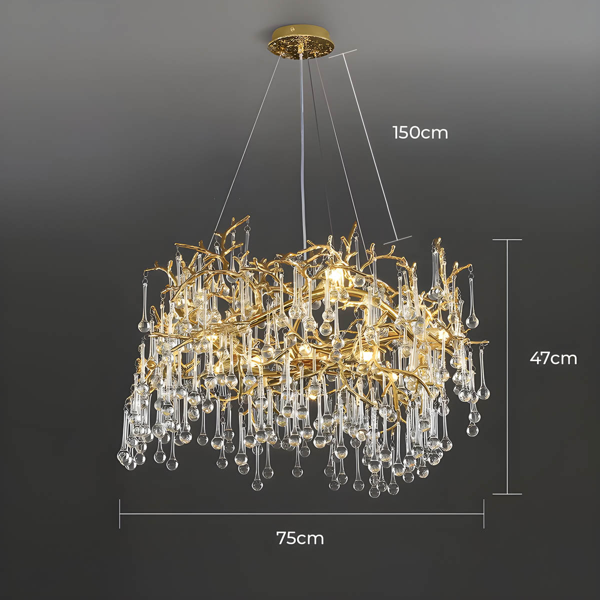 Asterwood Drop Crystal Chandelier — gallery image 14
