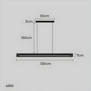 Thornfield Drop Acrylic Linear Pendant Light — gallery image 12