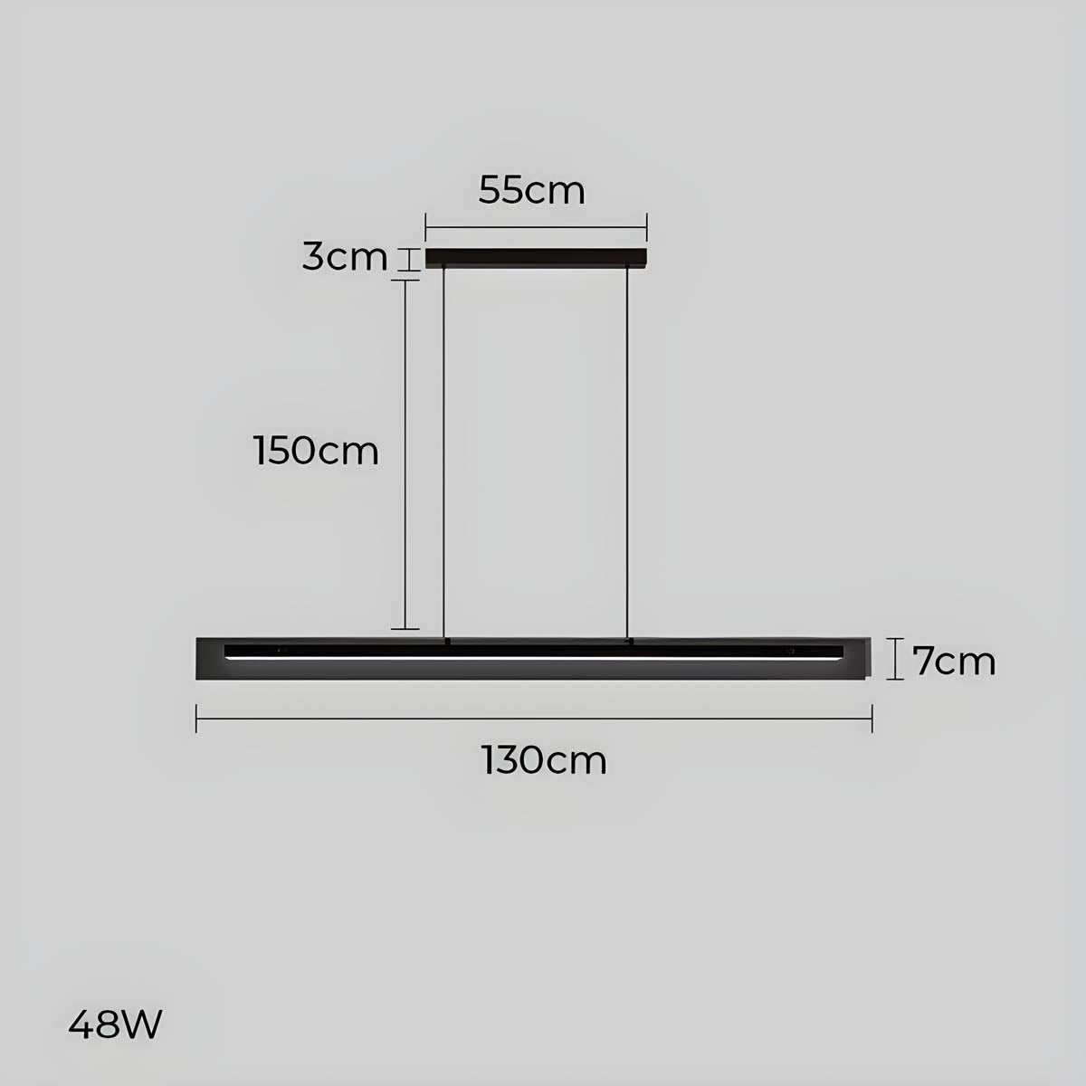 Thornfield Drop Acrylic Linear Pendant Light — gallery image 12