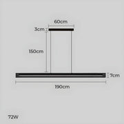 Thornfield Drop Acrylic Linear Pendant Light — gallery image 14