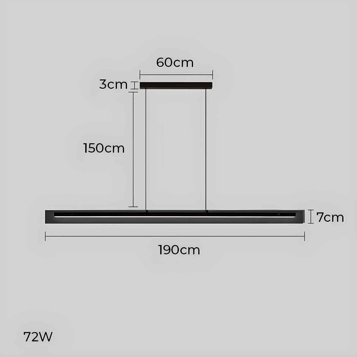 Thornfield Drop Acrylic Linear Pendant Light — gallery image 14