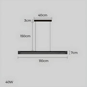 Thornfield Drop Acrylic Linear Pendant Light — gallery image 11