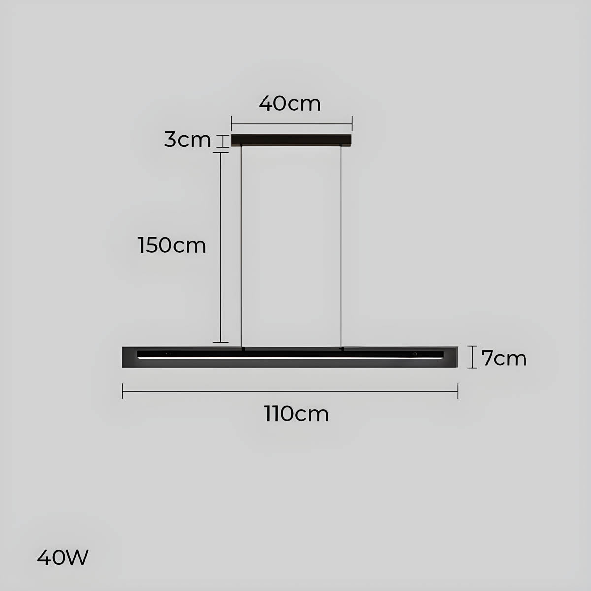 Thornfield Drop Acrylic Linear Pendant Light — gallery image 11