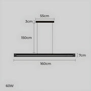 Thornfield Drop Acrylic Linear Pendant Light — gallery image 13