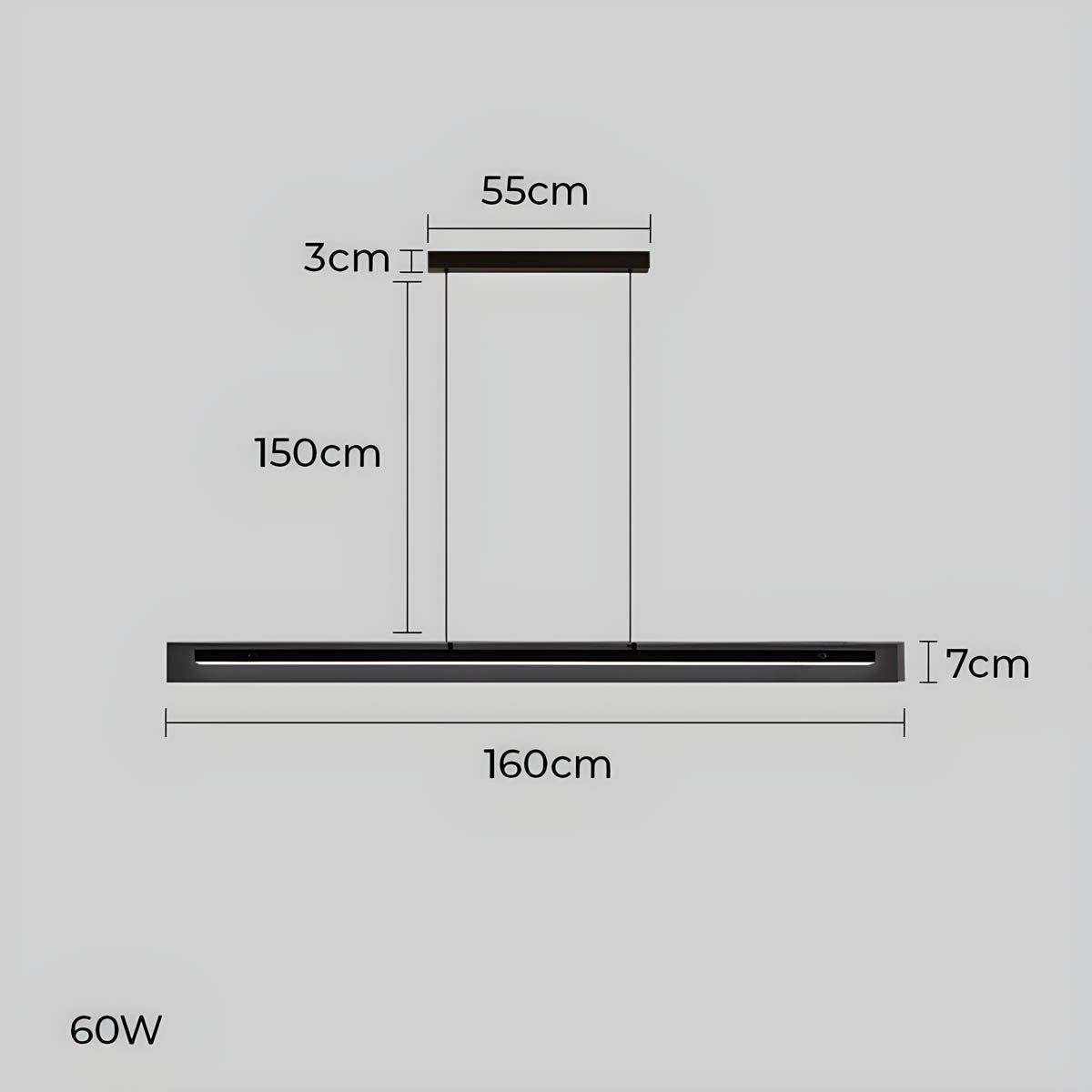 Thornfield Drop Acrylic Linear Pendant Light — gallery image 13