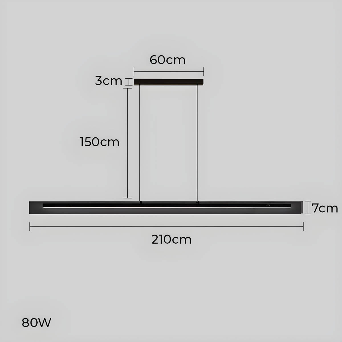 Thornfield Drop Acrylic Linear Pendant Light — gallery image 15