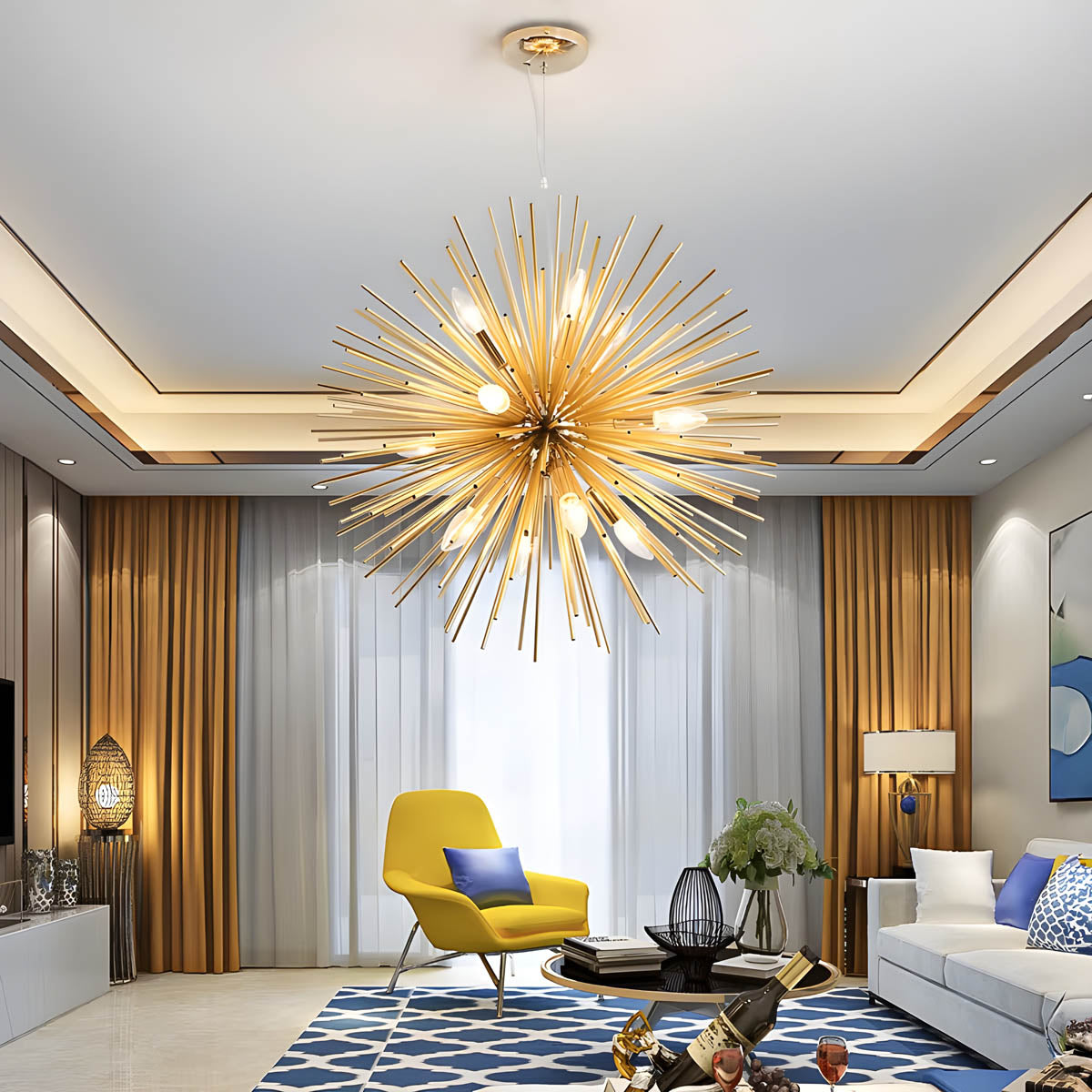Beechwood Drop Metal Chandelier — gallery image 3