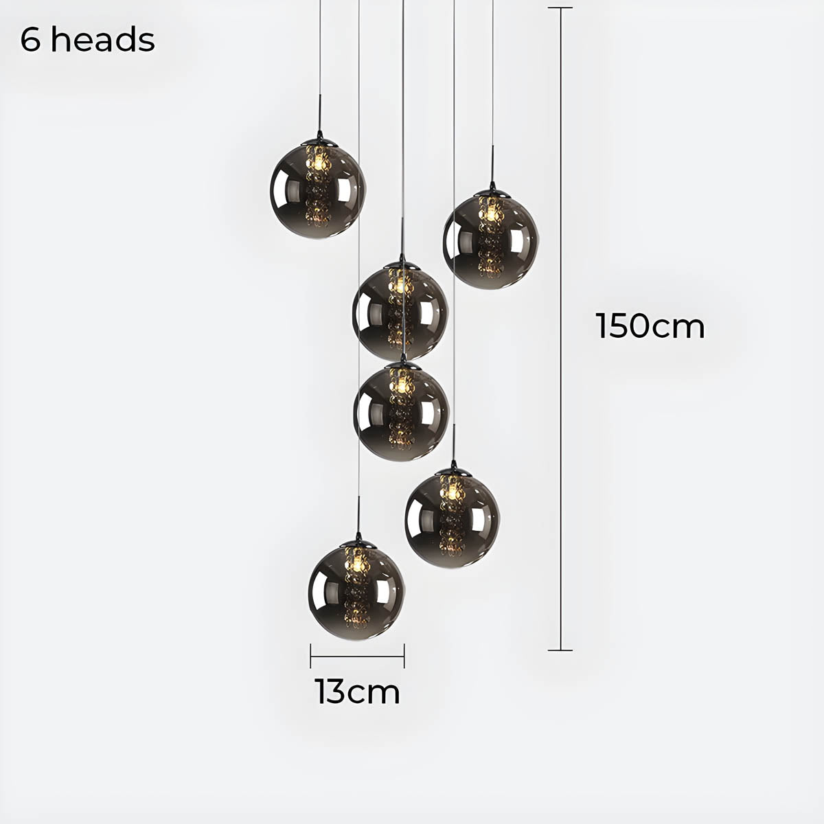 Bayberry Drop Glass Chandelier — gallery image 17