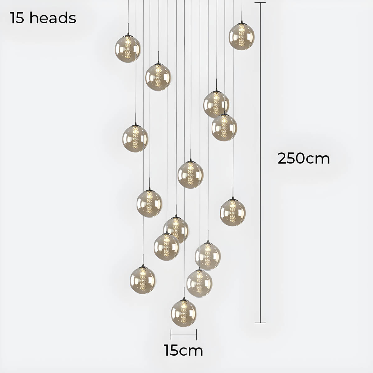 Bayberry Drop Glass Chandelier — gallery image 24