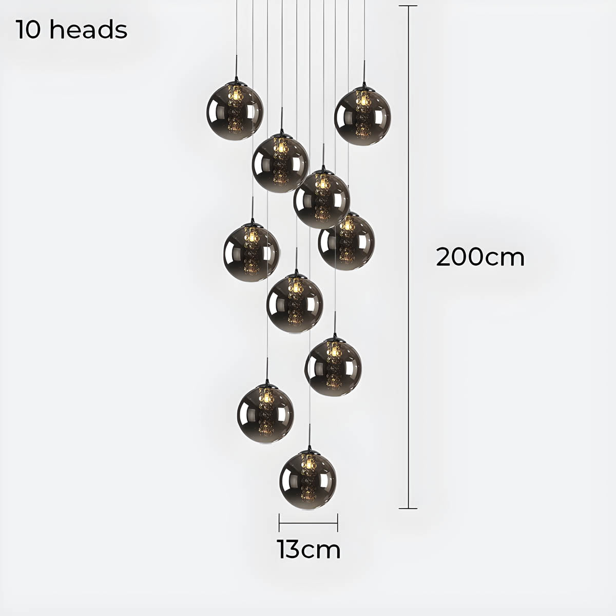 Bayberry Drop Glass Chandelier — gallery image 19