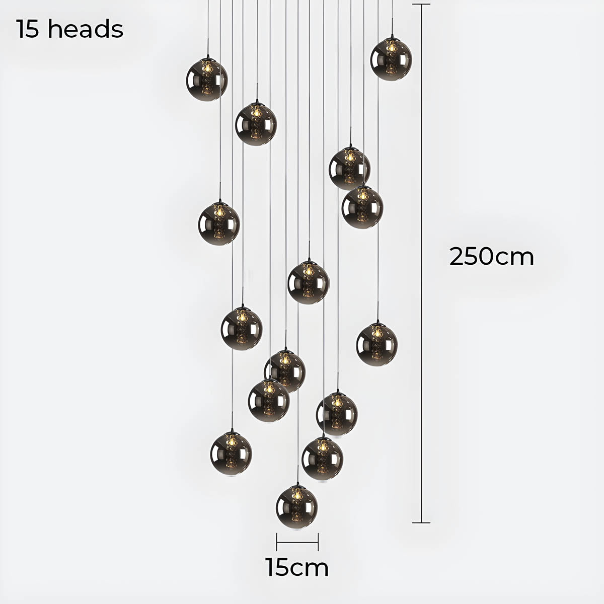 Bayberry Drop Glass Chandelier — gallery image 23