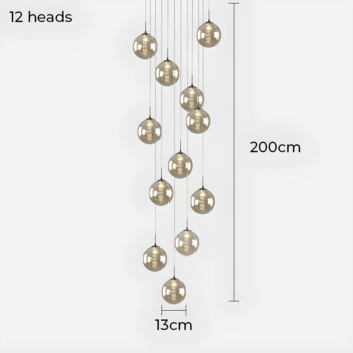 Bayberry Drop Glass Chandelier — gallery image 22