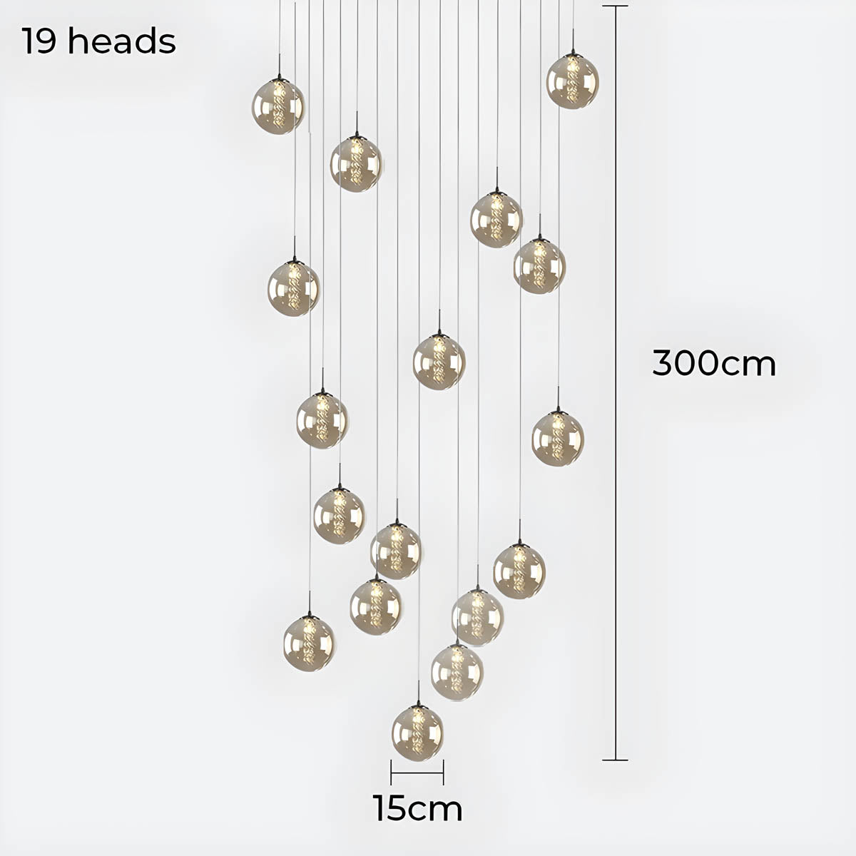 Bayberry Drop Glass Chandelier — gallery image 26