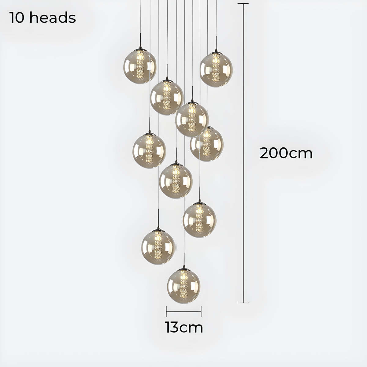 Bayberry Drop Glass Chandelier — gallery image 20