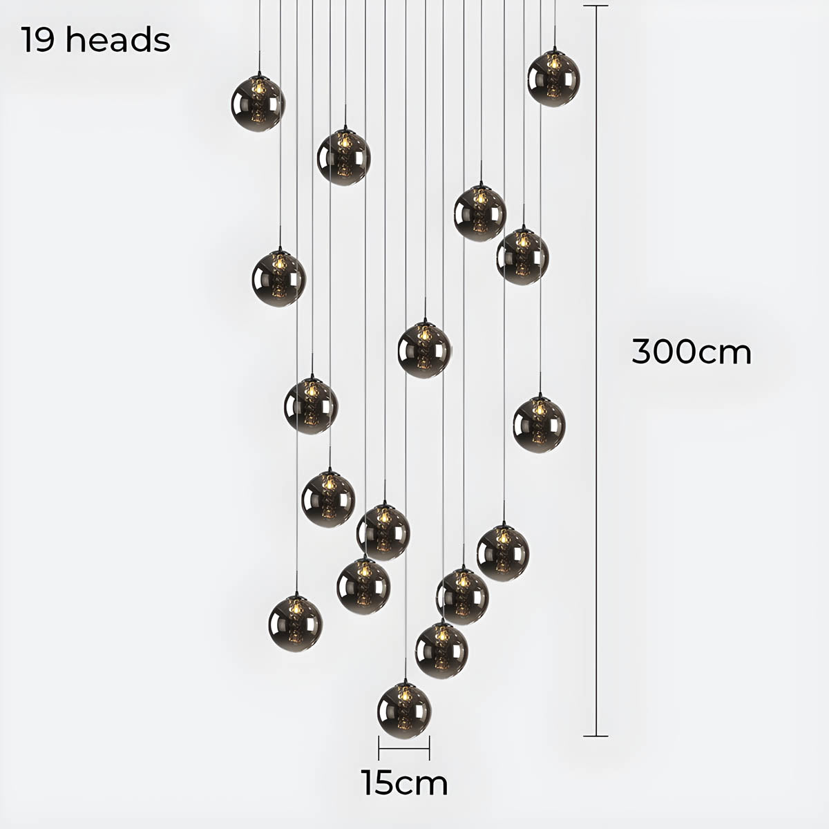 Bayberry Drop Glass Chandelier — gallery image 25