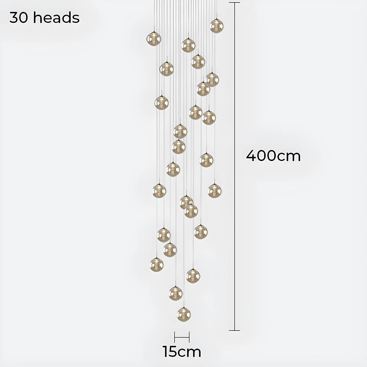 Bayberry Drop Glass Chandelier — gallery image 30