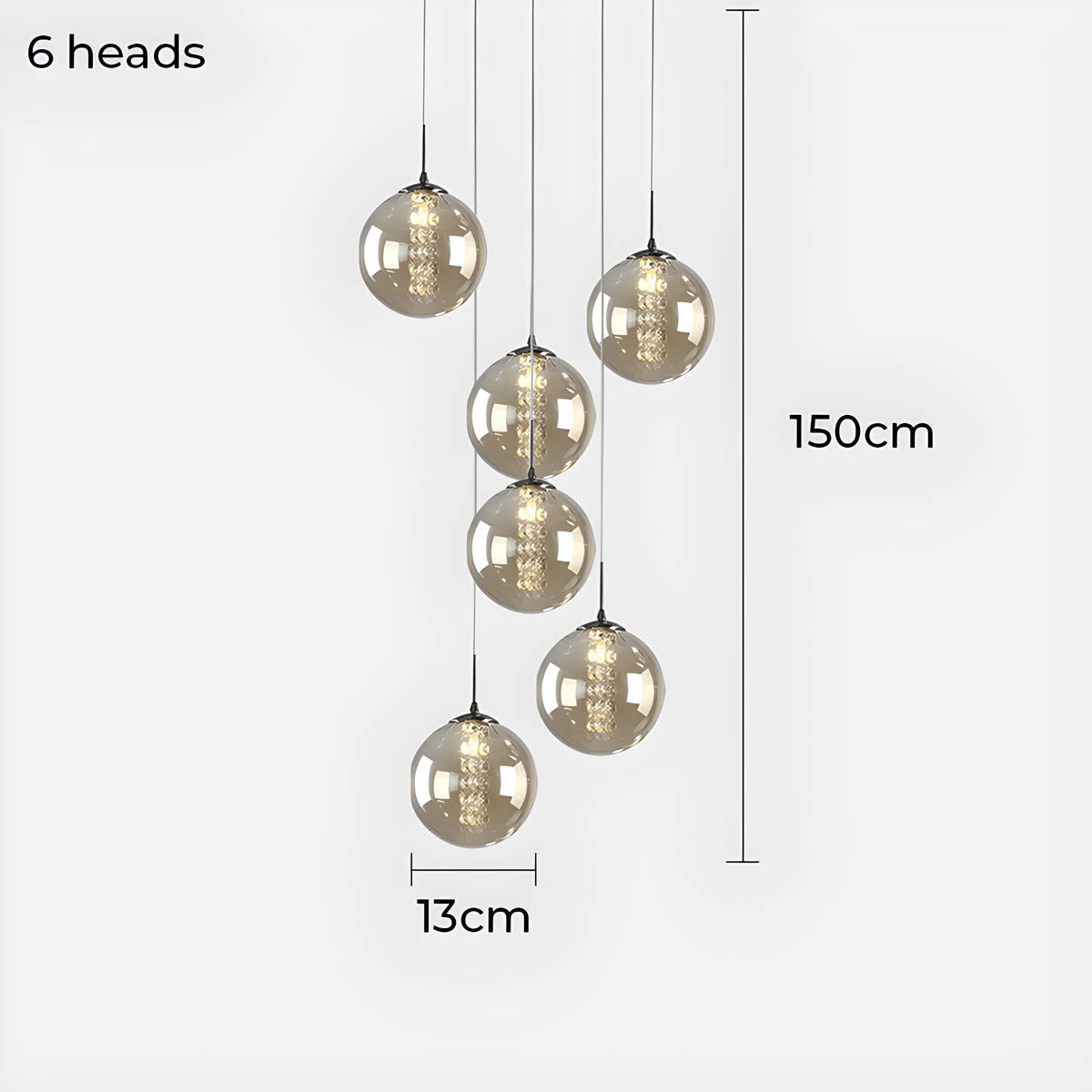 Bayberry Drop Glass Chandelier — gallery image 18