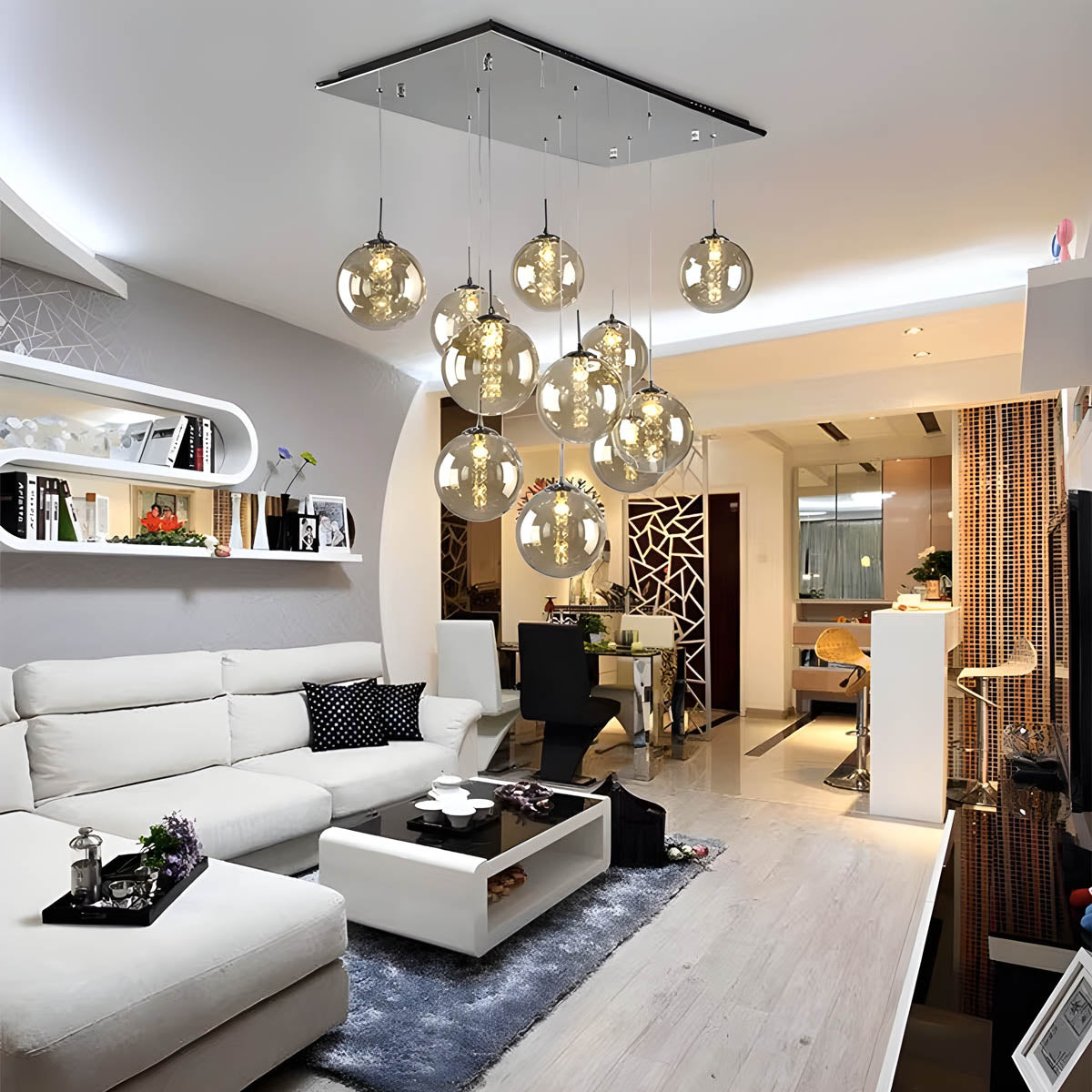Bayberry Drop Glass Chandelier — gallery image 7