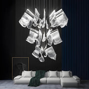 Laurelwood Drop Stainless Steel Chandelier — gallery image 9