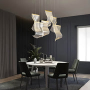 Laurelwood Drop Stainless Steel Chandelier — gallery image 6
