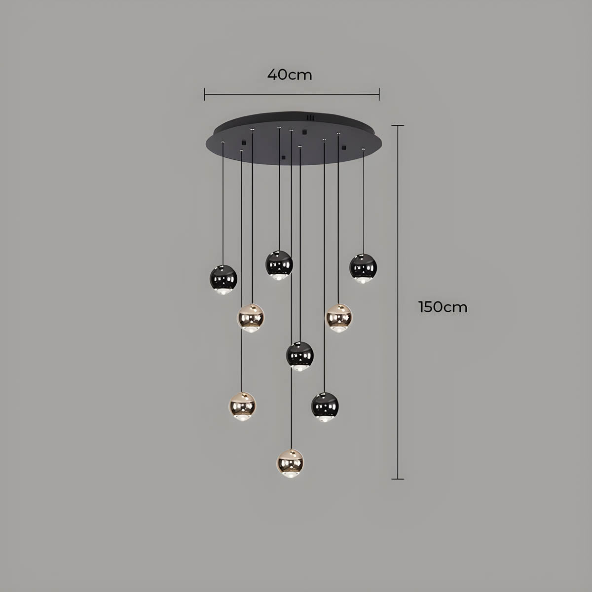 Redfern Drop Aluminum Chandelier — gallery image 14