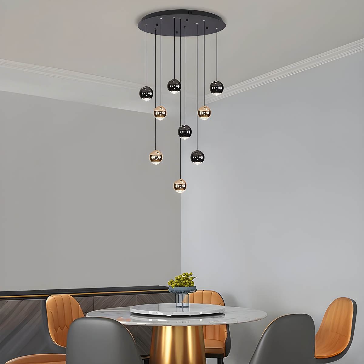Redfern Drop Aluminum Chandelier — gallery image 7