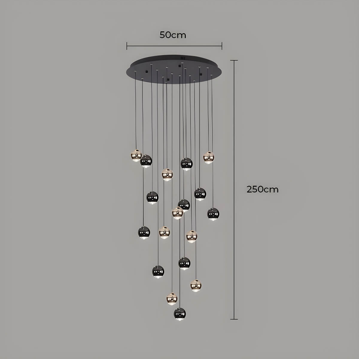 Redfern Drop Aluminum Chandelier — gallery image 17