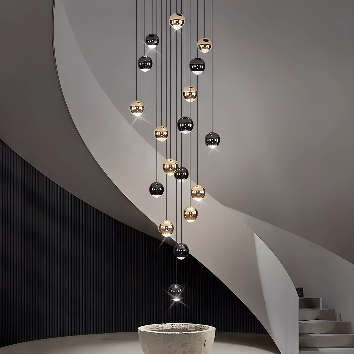 Redfern Drop Aluminum Chandelier — gallery image 8