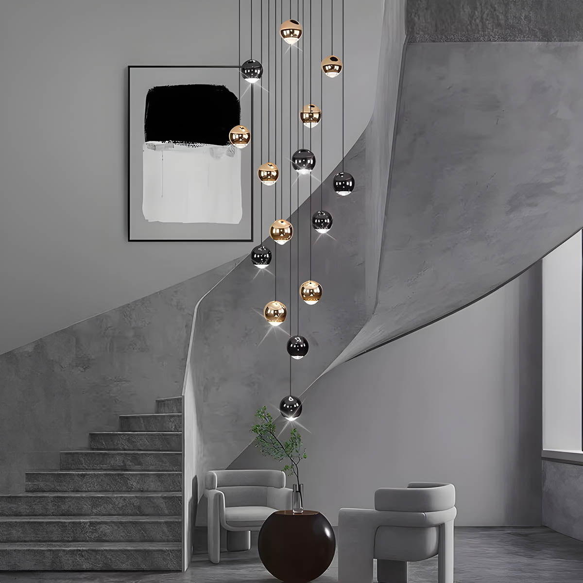 Redfern Drop Aluminum Chandelier — gallery image 10