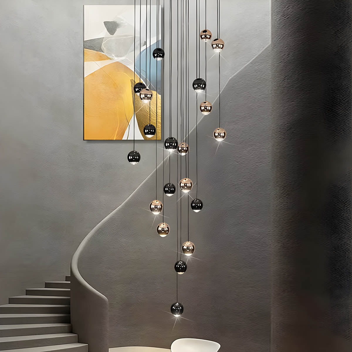 Redfern Drop Aluminum Chandelier — gallery image 11
