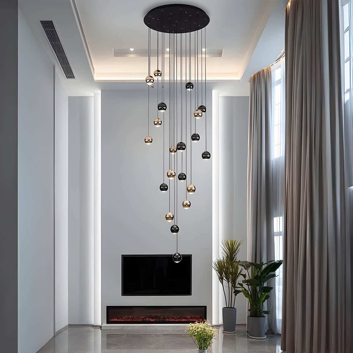 Redfern Drop Aluminum Chandelier — gallery image 5