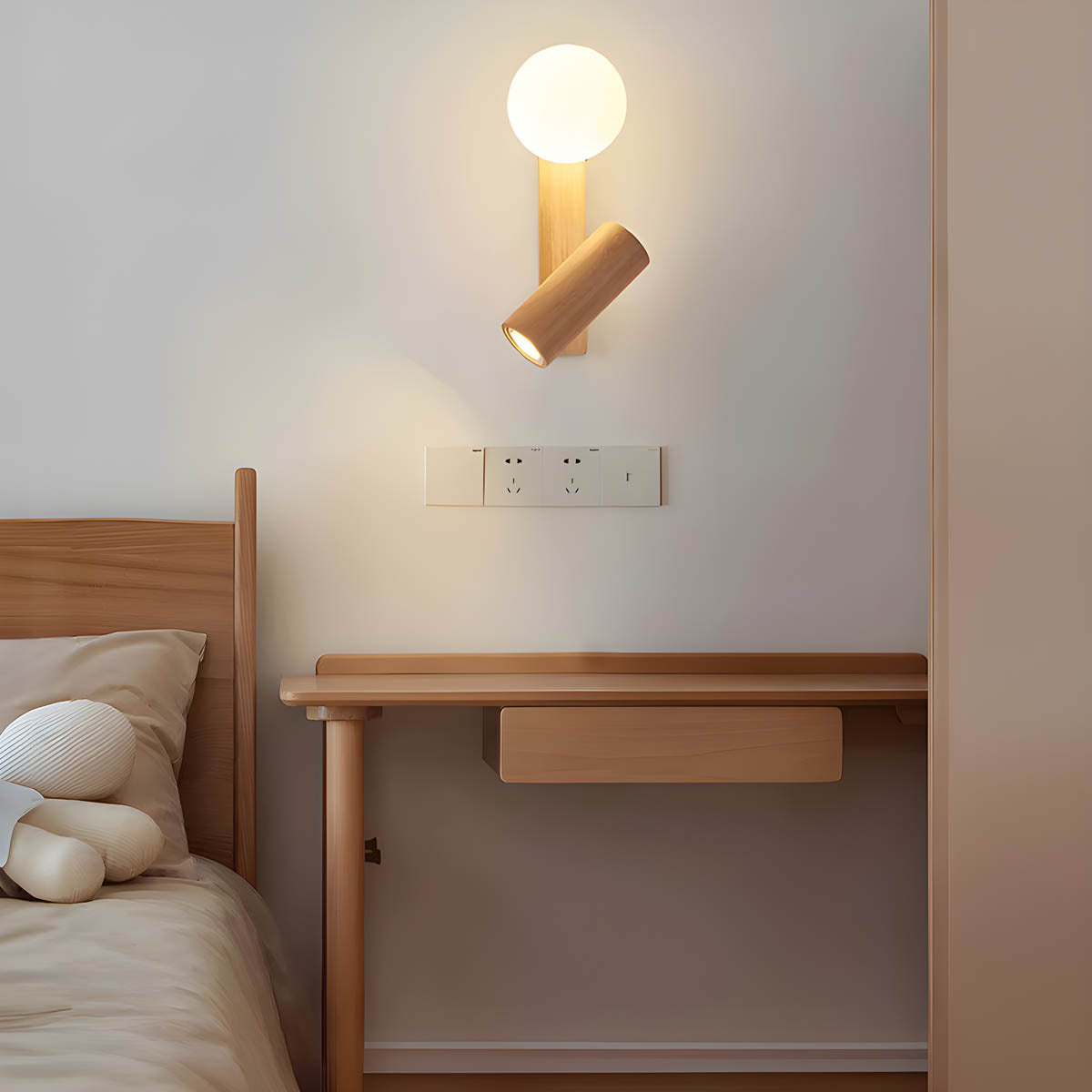 Kingsley Drop Wood Wall Sconce — gallery image 7