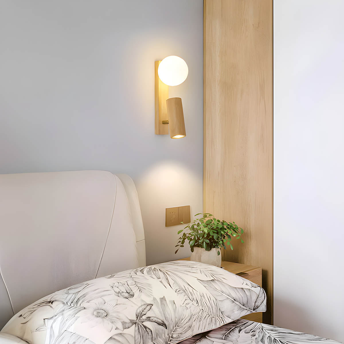 Kingsley Drop Wood Wall Sconce — gallery image 2