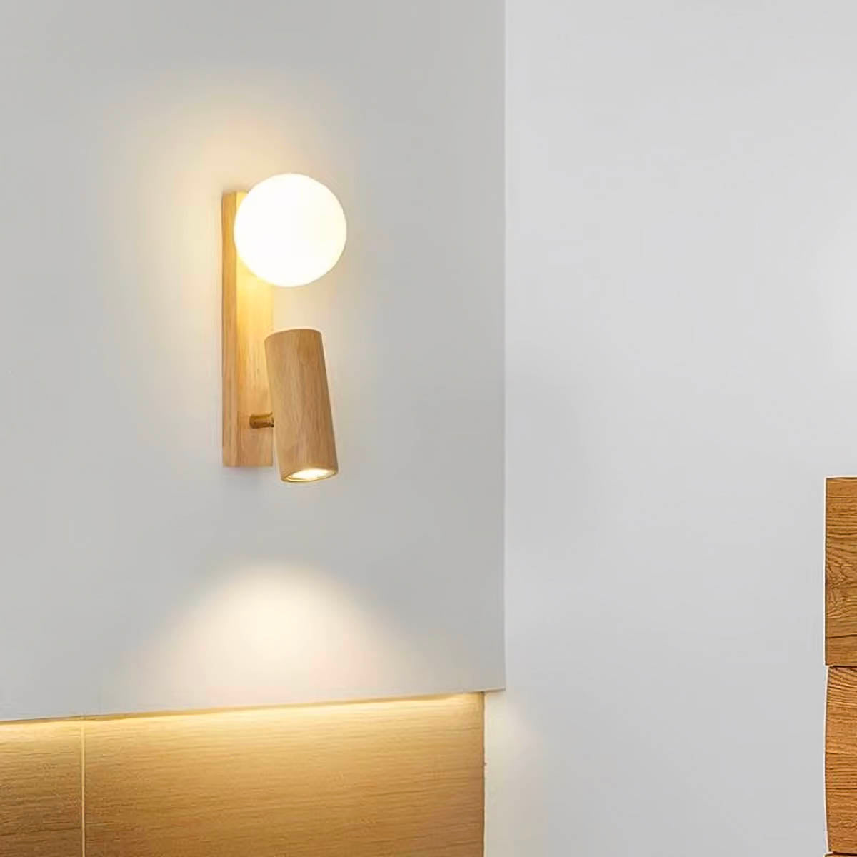 Kingsley Drop Wood Wall Sconce — gallery image 8