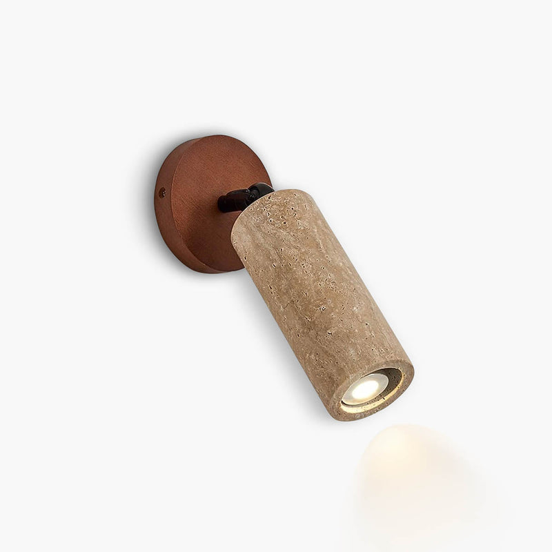 Riverton Drop Travertine Wall Sconce — gallery image 1