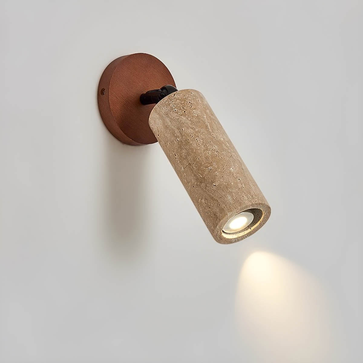 Riverton Drop Travertine Wall Sconce — gallery image 9
