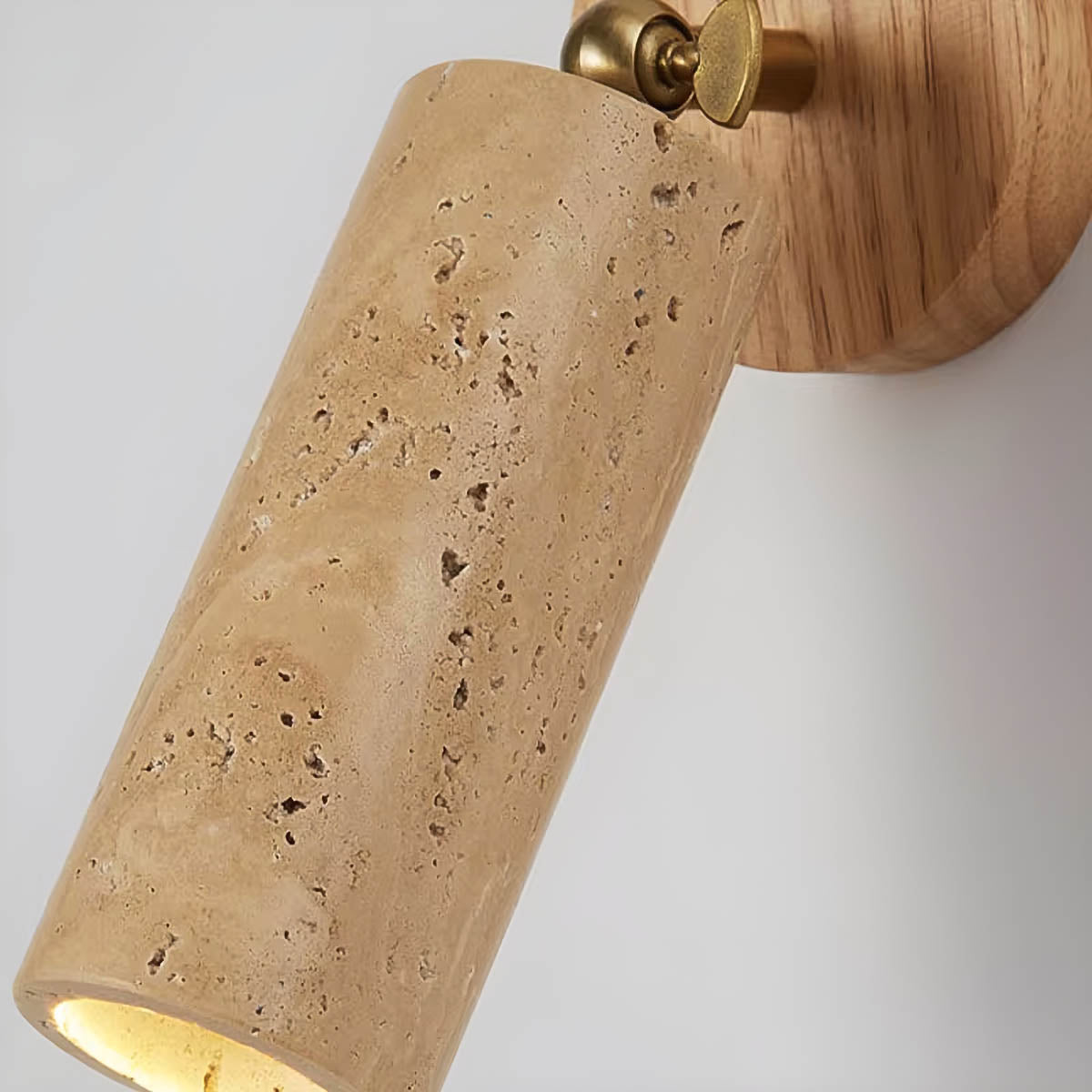 Riverton Drop Travertine Wall Sconce — gallery image 10