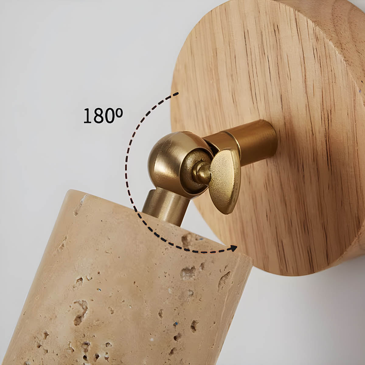 Riverton Drop Travertine Wall Sconce — gallery image 12