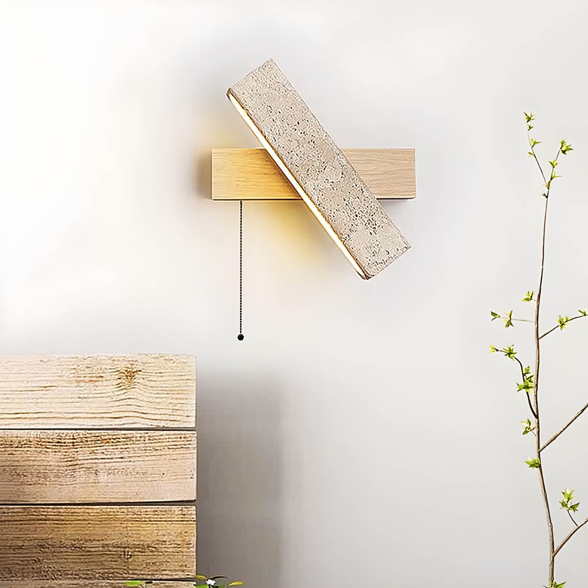 Wildwood Drop Wood Wall Sconce — gallery image 2