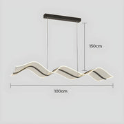 Hartley Drop Aluminum Linear Pendant Light — gallery image 10